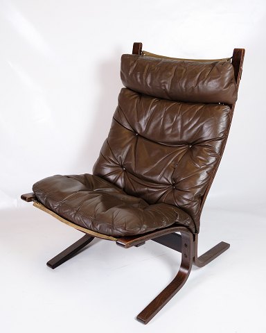 Loungechair - Siesta - Sigurd Ressell - Brown Leather - Mahogany - Norway - 
1970s
Great condition
