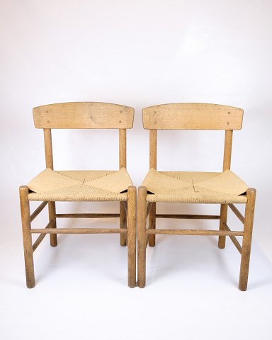 Set Of Two Dining Chairs - Model J39 - Folk Chair - Oak - Børge Mogensen - FDB 
Furniture - 1960s

