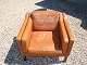 recliner in cognac colored leather in perfect condition Danish design from 1960 are 5000 m2 showroom