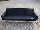 3 seater sofa in oak with black wool designed by Hans Wegner GE 236 Model 5000 m2 showroom
