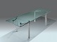 Dining table with glass designer Georg Appeltshauser  new price 55,000 kr measuring 94 x 172 (272) x 73.5 cm 100 x 172 (272) x 73.5 cm 150 x 73.5 cm 5000 m2 showroom