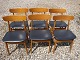 6 teak dining chairs in Danish design from the 1960s.5000 m2 showroom.