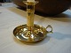 Flat candlestick in brass from 1880. Has been repaired.5000 m2 showroom.