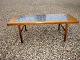 Coffee table with blue tiles.  Danish Design from the 1960s.5000m2 Showroom.