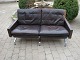 PK 31-2 sofa in dark brown leather. 5000m2 Showroom.
