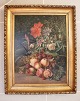 Painting with flowers and fruit motif painted in 1876. It is in very good condition 5000 m2 udstilling 