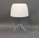Foscarini -Lumiere Grande table lamp with white shade and aluminum frame. Height 45 cm W 26 cm.  5000 m2 showroom