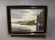 Oil painting of Danish nature signed L. Holm by Ludvig Holm b. 1884 - d. 1954.5000m2 showroom.