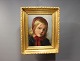 Antique portrait painting from the 1800 hundreds, with a wooden frame decorated with gold leaf.5000m2 showroom.