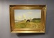 Oil Painting on canvas with horse motif signed N. Walseth by Niels Walseth.5000m2 showroom.