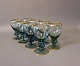 A set of 8 green glass with a gilded edge.5000m2 showroom.