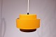 Juno pendant with dark yellow metal shades by Jo Hammerborg for Fog and Mørup.5000m2 showroom.