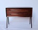 Small rosewood chest of drawers with two drawers of danish design from the 1960s.5000m2 showroom.