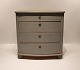 Grey painted chest of drawers in the style of gustavian from the 1880s.5000m2 showroom.