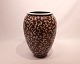 Large stoneware floor vase by the artist Per Weiss from the 1980s. The vase is decorated in dark brown and white glaze.5000m2 showroom.