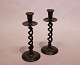 A pair of candlesticks from the 1840s. The sticks are in great antique condition.5000m2 showroom.