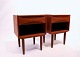 A pair of bedsidetables in teak of danish design from the 1960s.5000m2 showroom.