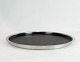 Dish of stainless steel with black wooden tray by Stelton.5000m2 showroom.