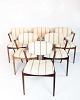 Et sæt af 6 spisestuestole, model 42, designet af Kai Kristiansen og fremstillet hos Schou Andersen i 1960erne.5000m2 udstilling.