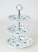 Three part cake center piece blue fluted, no.: 1/181-182 by Royal Copenhagen.5000m2 showroom.