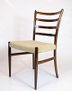 Dining chair - Rosewood - Light Wool Fabric - N.O Møller - 1960s
