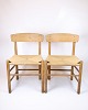 Set Of Two Dining Chairs - Model J39 - Folk Chair - Oak - Børge Mogensen - FDB 
Furniture - 1960s
