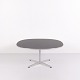 Arne Jacobsen Super-Circular Coffee Table Model A203 in black Laminate and Aluminium, Fritz Hansen