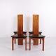 Set of Four Iris Dining Chairs in Black Leather by Bob van den Berghe for Tranekær Møbelfabrik, 1980s/90s