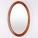 Oval Mirror with Walnut Frame from the 1940s