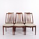 Set of 6 Dining Chairs in Rosewood with Light Wool Upholstery by Ib Kofod-Larsen for Uldum Møbelfabrik 1960s