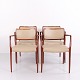 Model 65 Armchair in Rosewood with Light Elegance Leather by N.O. Møller for J.L. Møllers Møbelfabrik 1968