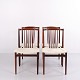 Set of 4 Dining Chairs in Rosewood with Light Upholstery by Henning Sørensen 1968