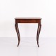 Mahogany Side Table with Drawer and Curved Legs from Around 1910