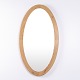 Oval Mirror with Oak Frame from the 1940s