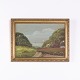 Painting on Canvas with Gilt Frame Depicting Horses by the Sea 20th Century