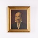 Print on Board with Portrait of Grundtvig in Gilt Frame 20th Century
