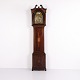 English Mahogany Longcase Clock with Marquetry and Brass Dial from the 1880s