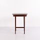 Mahogany Lamp Table or Sewing Table with Brass Lock and Tapered Legs from the 1920s