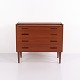 Danish Teak Dresser with Hidden Vanity and Mirror 1960s