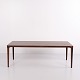 Rectangular Rosewood Coffee Table with Round Tapered Legs Danish Design 1960s