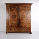 Large Antique Swiss Baroque Walnut Wardrobe with Turned Legs from the 1760s