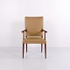 Mahogany armchair in light leather by Jacob Kjær from the 1950s
