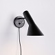 Arne Jacobsen wall lamp model V3 in black lacquered metal for Louis Poulsen