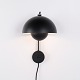 Flowerpot VP8 wall lamp in black by Verner Panton for &Tradition