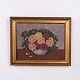 Oil Painting with Roses in a Bowl, Signed, circa 1930–1950