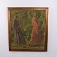 Oil Painting on Canvas with Two Men in Historical Clothing in a Forest Landscape, Signed, circa 1910–1930