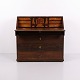 Late Empire Oak Secretary Desk with Inlay and Brass Fittings, 1840s