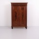 Large Antique Hand-Polished Walnut Cabinet with Carved Details, 1880s