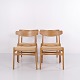 Hans J. Wegner CH23 Oak Dining Chairs with Woven Seats by Carl Hansen & Søn, 1960s