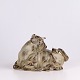 Knud Kyhn Large Reclining Bull in Stoneware No. 2595 by Royal Copenhagen, 1949
